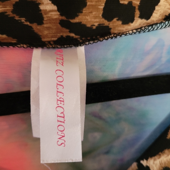 Muriell's Closet cheetah & tie dye blouse - Picture 4 of 10